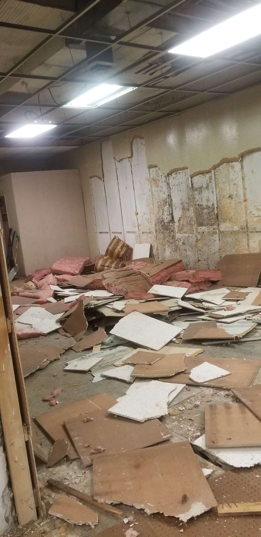 Opening up the old building · Restoration in progress