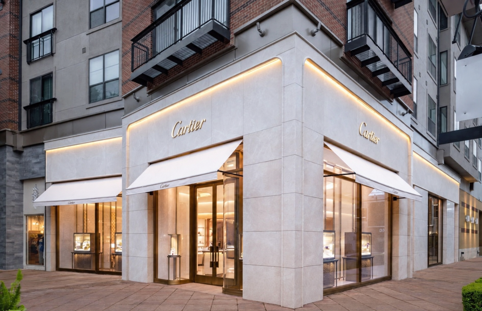 Cartier corner storefront at The Domain in Austin